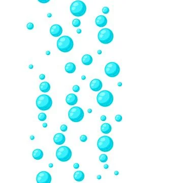 Pattern with turquoise bubbles. Abstract air balls in liquid. Stock Illustration