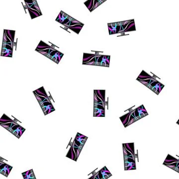 Pattern tv curved screen cartoon vector 스톡 일러스트
