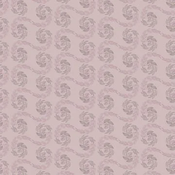 Pattern with twisted floral elements on a beige background. Stock Illustration