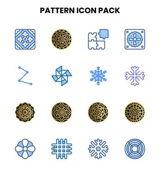 Pattern Two Colour Icons Pack イラスト素材