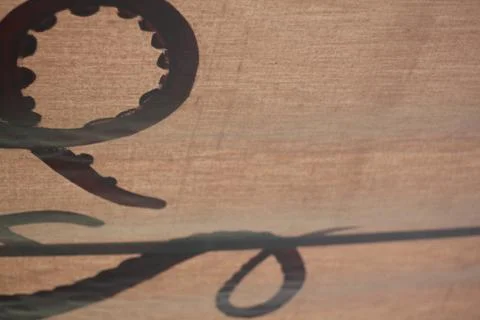 Pattern of two tentacles of an octopus at a tapas bar, Galicia, Spain Stock Photos