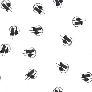 Pattern two way radio with speaker microphone communicating concept Stock Illustration