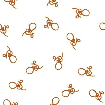 Pattern tying rope knot cartoon vector Illustrazione stock