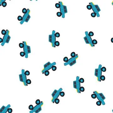 Pattern typography monster truck cartoon vector 스톡 일러스트