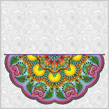 Pattern in ukrainian oriental ethnic style for your greeting car Stock Illustration