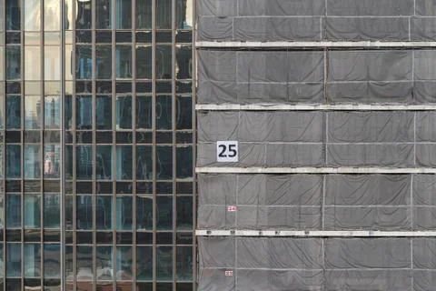 Pattern of under construction high rise building Stock Photos