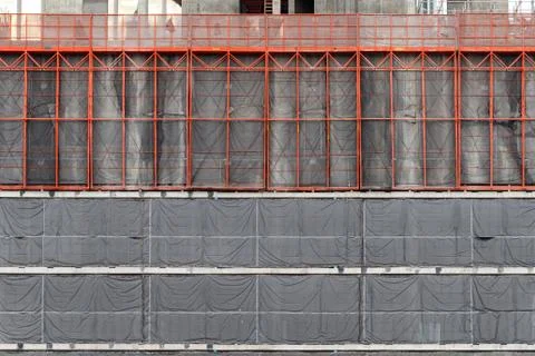 Pattern of under construction high rise building Stock Photos