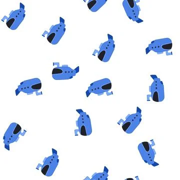 Pattern under submarine cartoon vector Stock Illustration