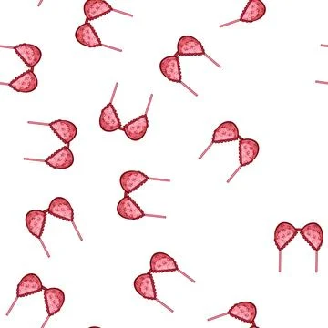 Pattern undergarment bra lace cartoon vector Stock Illustration