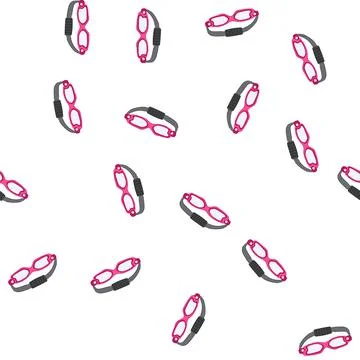 Pattern underwater pool goggles cartoon vector Stock Illustration