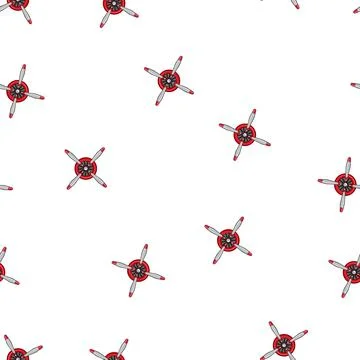 Pattern underwater propeller cartoon vector 库存插图