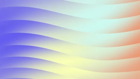 A pattern of undulating wave-like forms displays a vibrant color gradient Stock Footage 294660757