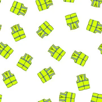 Pattern uniform safe vest cartoon vector Stock Illustration