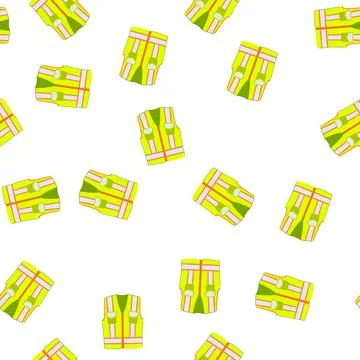 Pattern uniform safety vest cartoon vector Stock Illustration