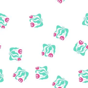 Pattern unique abstract square flowers cartoon vector Illustrazione stock