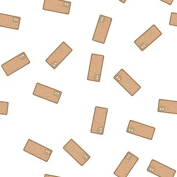 Pattern unique phone case wooden cartoon vector Illustrazione stock