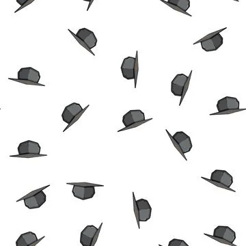 Pattern university graduation hat cartoon vector Stockillustratie