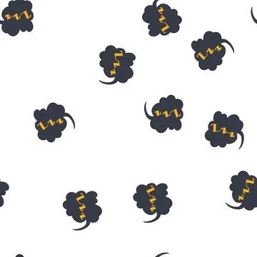 Pattern unwind sleep zzz cartoon vector Stock Illustration