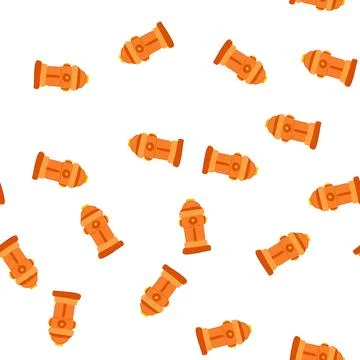 Pattern urban fire hydrant cartoon vector 스톡 일러스트