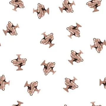 Pattern urn broken antique pot cartoon vector Stock Illustration