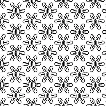 Pattern from a USB flash drive with six computer mouse around on a white Stock Illustration
