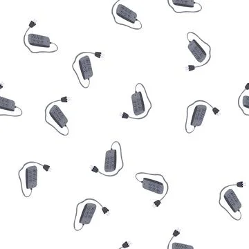 Pattern usb power strip smart cartoon vector イラスト素材