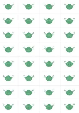 Pattern for use face mask during corona Stock Illustration