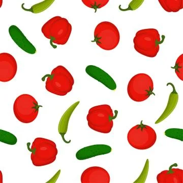 Pattern with useful vegetables Stock Illustration