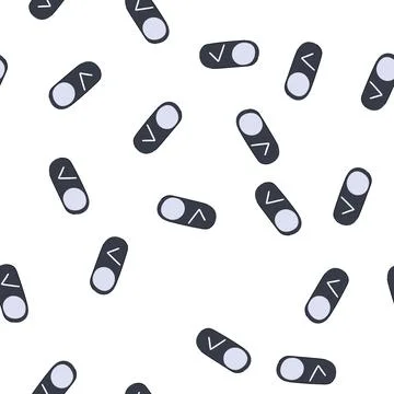 Pattern user interface toggle switch presenting activated state Stock Illustration