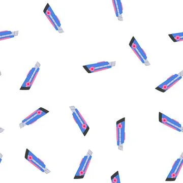 Pattern utility cutter knife cartoon vector Stock Illustration