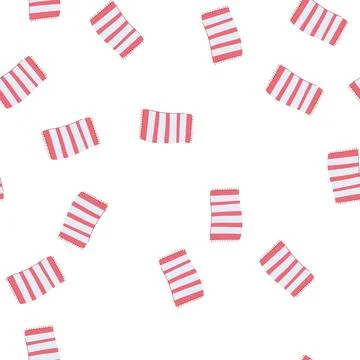 Pattern vacation beach towel cartoon vector Stock Illustration