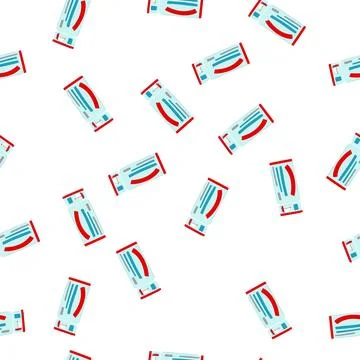 Pattern vacation cruise ship ticket cartoon vector Stock-Illustration