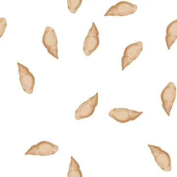 Pattern vacation sea shell cartoon vector Stockillustratie