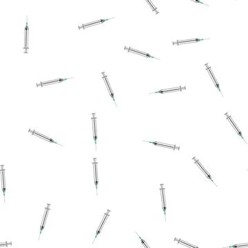 Pattern vaccine syringe cartoon vector Stock Illustration