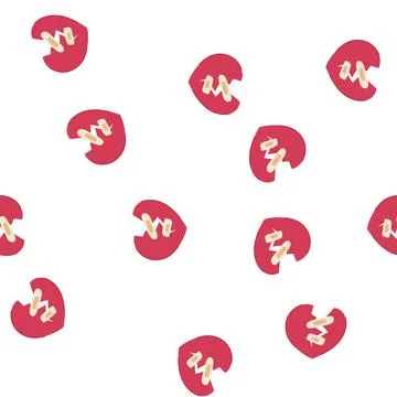 Pattern valentine heart broken cartoon vector 스톡 일러스트