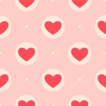 Pattern for Valentine s Day. Vector illustration of flat design. Stock Illustration