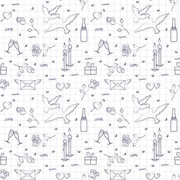 Pattern for Valentines Day Stock Illustration