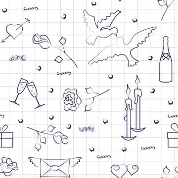 Pattern for Valentines Day Stock Illustration