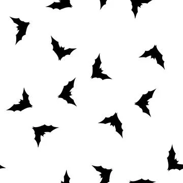 Pattern vampire bat halloween cartoon vector Stock Illustration