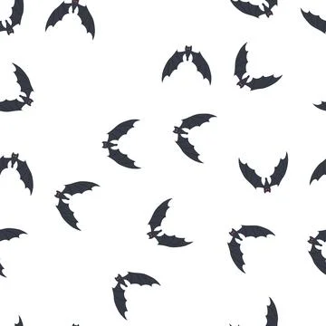 Pattern vampire bat halloween cartoon vector Stock Illustration