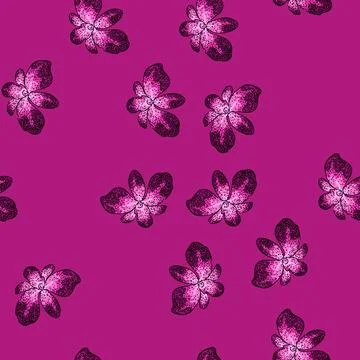 Pattern vanda orchid sketch hand drawn Stock Illustration