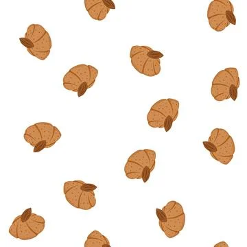 Pattern vanilla biscuit cookie cartoon vector Illustrazione stock