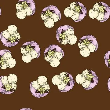 Pattern vanilla ice cream sketch hand drawn Illustrazione stock