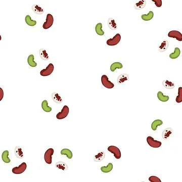Pattern various beans representing healthy eating and plant based nutrition 库存插图