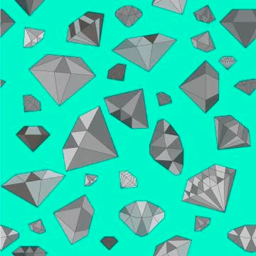 The pattern of various gems on a bright background Stock Illustration