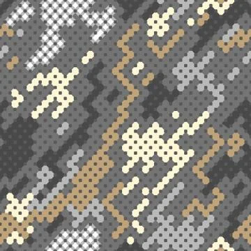 Pattern. Vector background of grey digital camoflage pattern Stockillustratie
