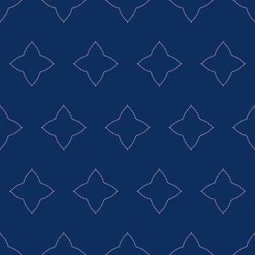 Pattern Vector. Blue and pink background with purple abstract flowers Stock Illustration