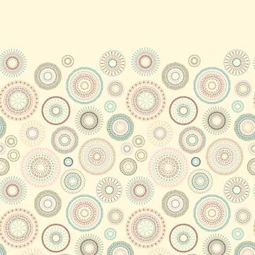Pattern with vector doodle circles colorful texture, abstraction illustration 스톡 일러스트