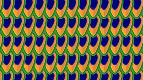 Pattern of vector Illustration with the colors of peacock in India. Stock Illustration