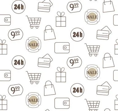 Pattern vector purchases and discounts Stock Illustration